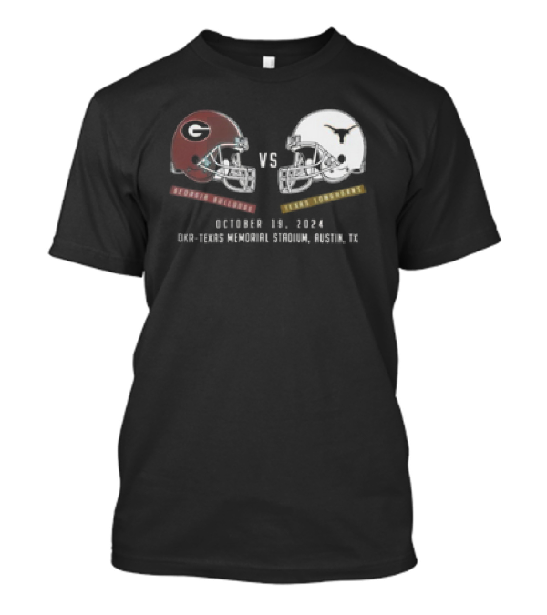 Georgia Bulldogs Vs Texas Longhorns Football October 19 2024 DKR-Texas Memorial Stadium Austin TX T-Shirt