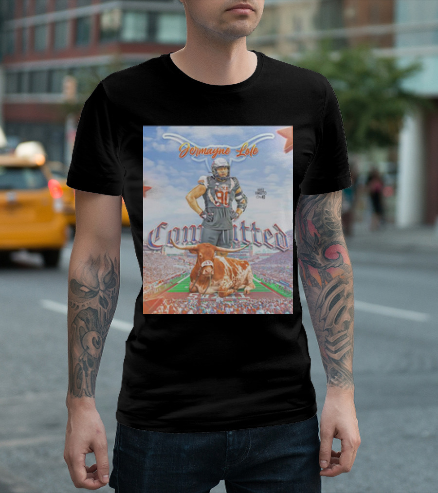 Jermayne Lole Committed Texas Longhorns Football Player Stadium And Mascot T-Shirt
