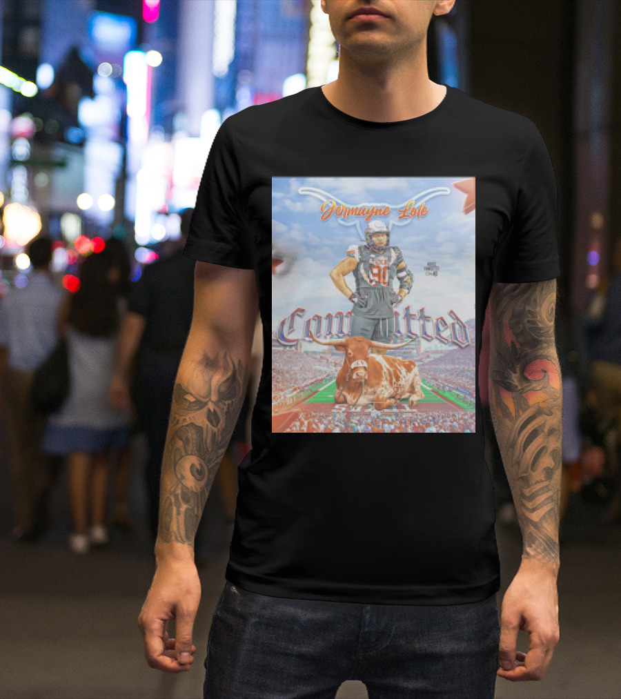 Jermayne Lole Committed Texas Longhorns Football Player Stadium And Mascot T-Shirt