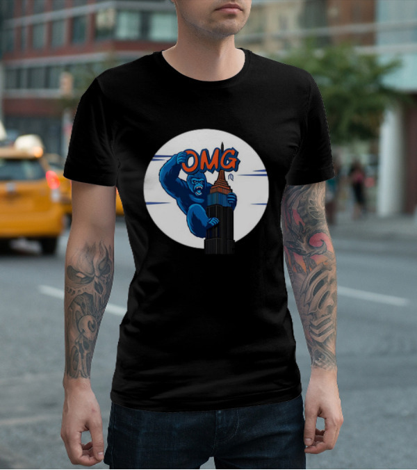 King Kong OMG Empire State Building New York Met T-Shirt