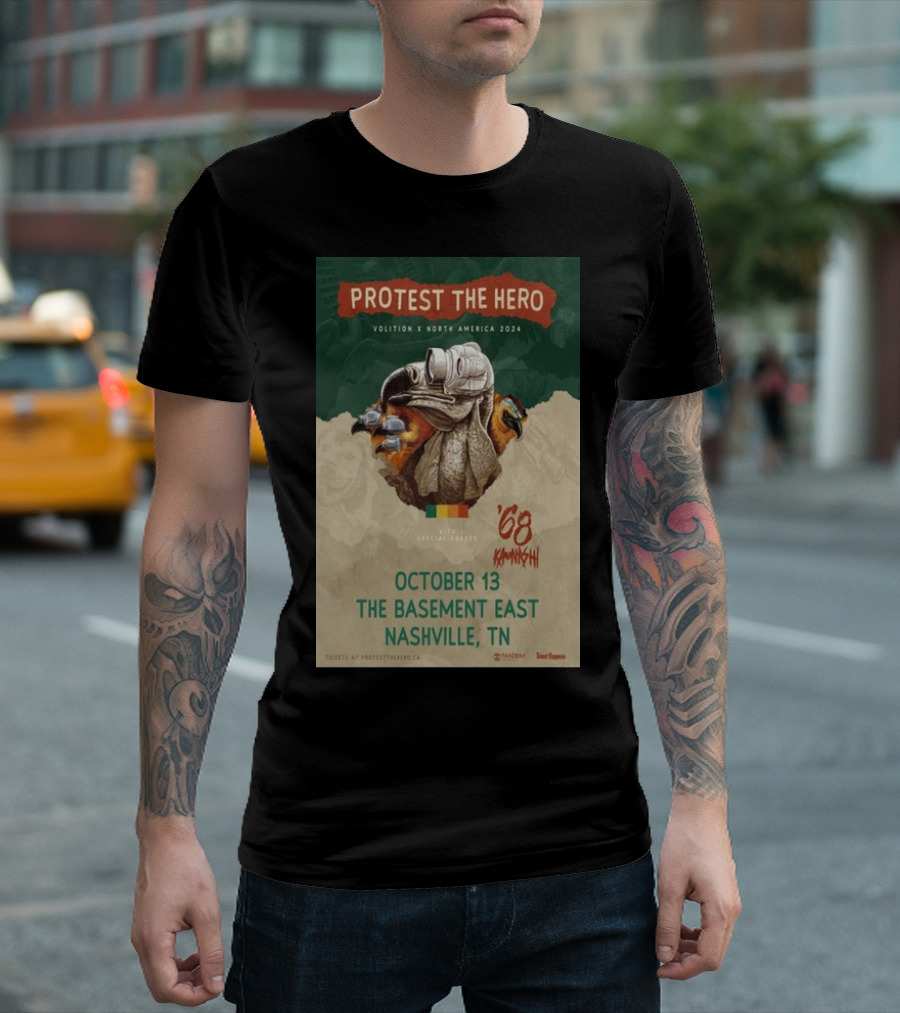Protest The Hero Volition North America 2024 October 13 The Basement East Nashville TN Special Guests '68 T-Shirt