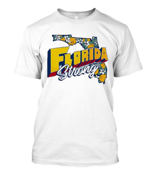 Florida Strong State Outline Orange Blossom T-Shirt