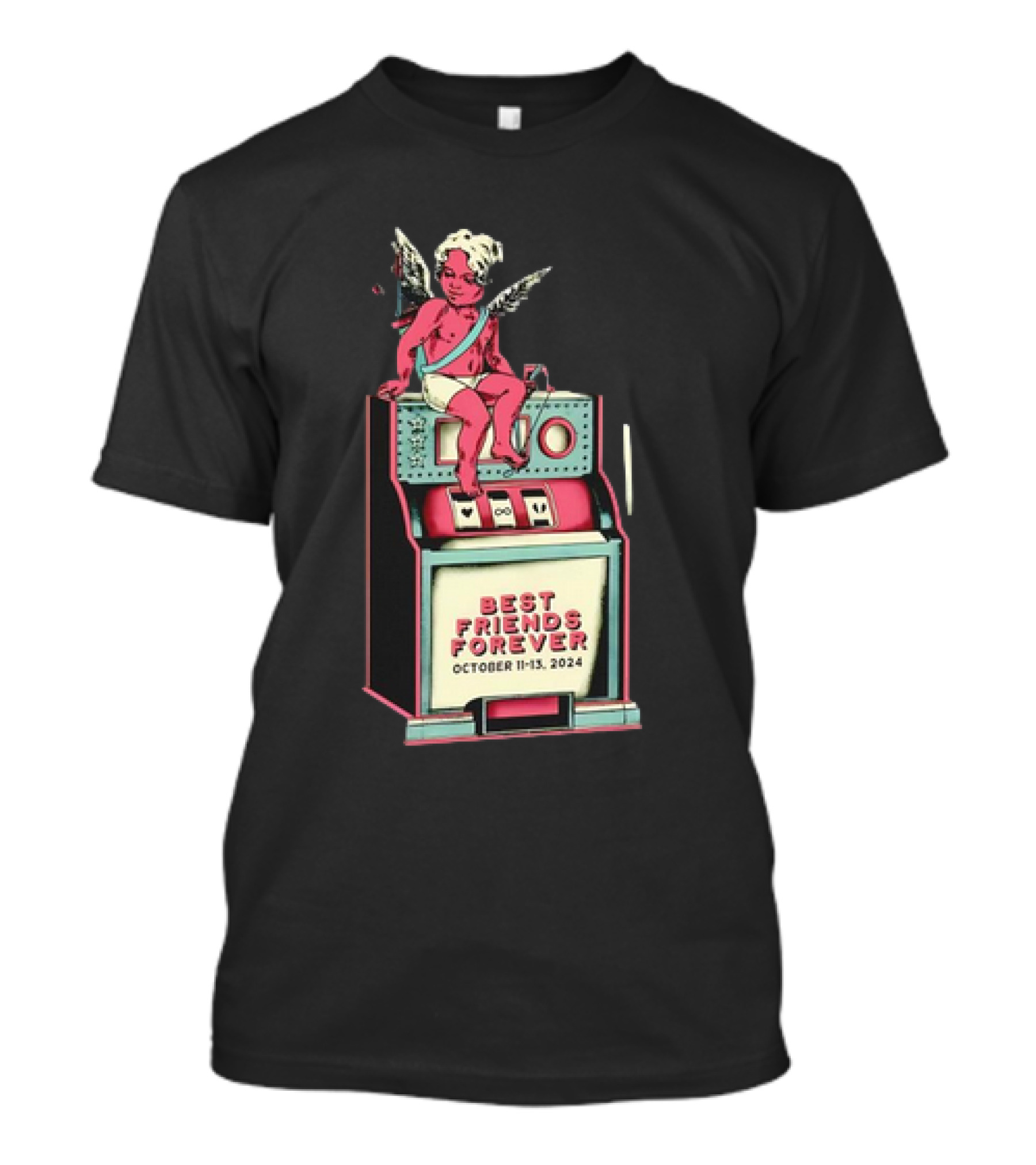 Best Friends Forever October 11-13 2024 Downtown Las Vegas Events Angel Slot Machine T-Shirt