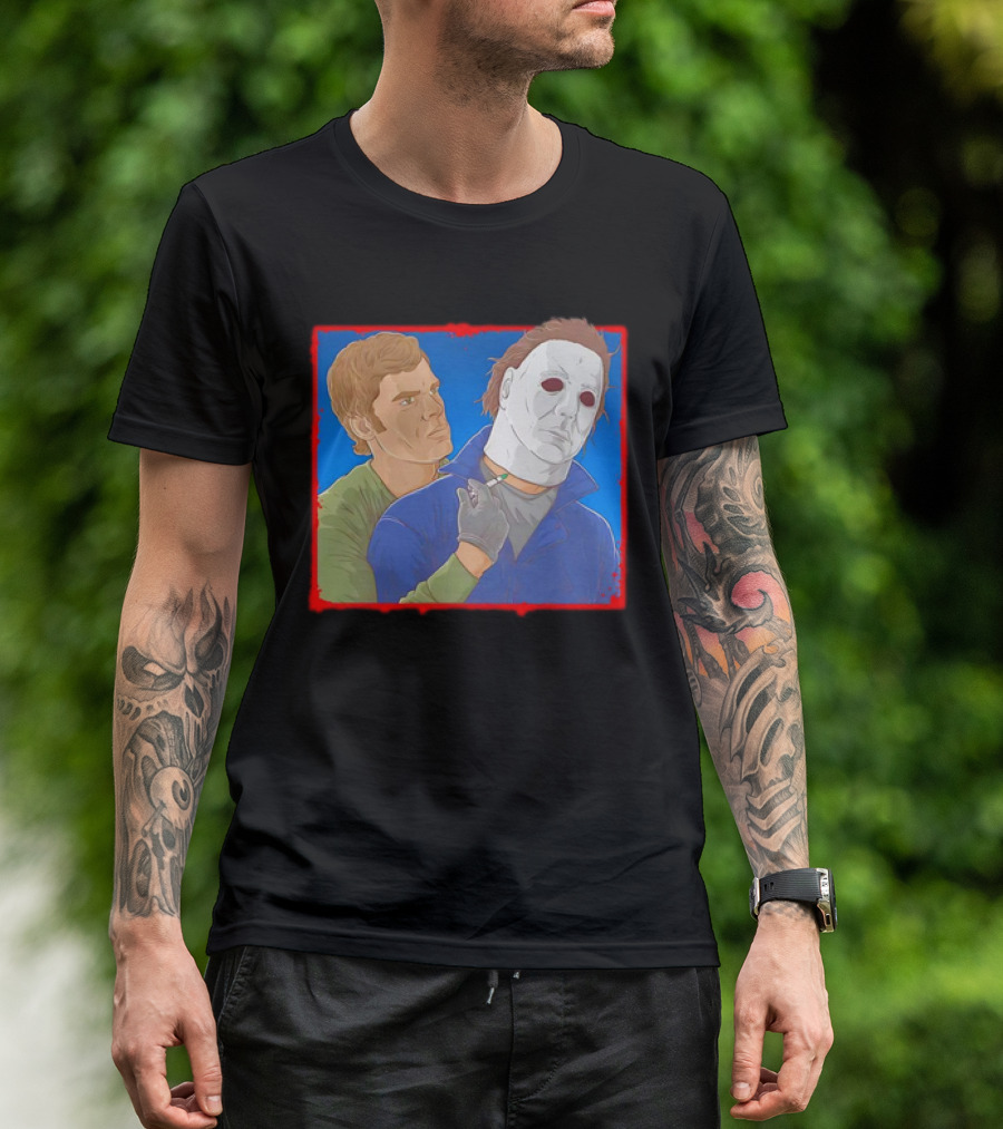 Dexter Morgan Versus Michael Myers Halloween Showdown T-Shirt