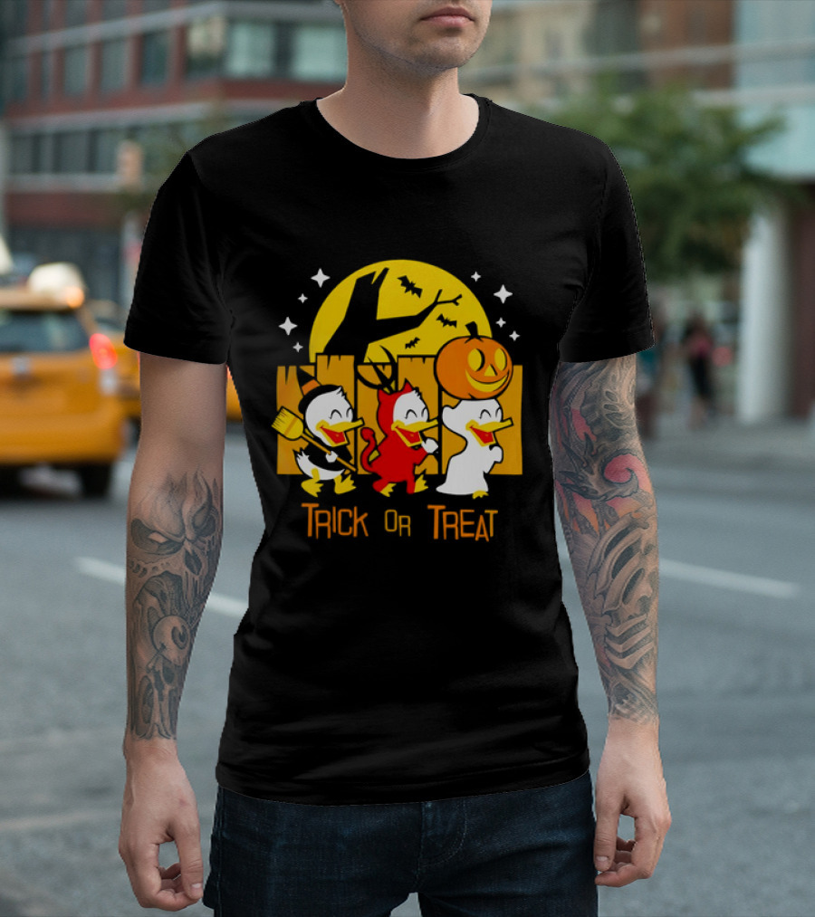 Halloween Trick or Treat with Donald Duck's Nephews Huey, Dewey, and Louie T-Shirt
