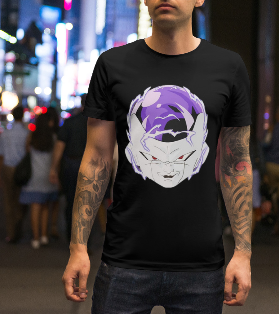 Frieza Dragon Ball Face With Purple Accents T-Shirt