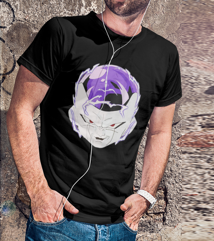 Frieza Dragon Ball Face With Purple Accents T-Shirt