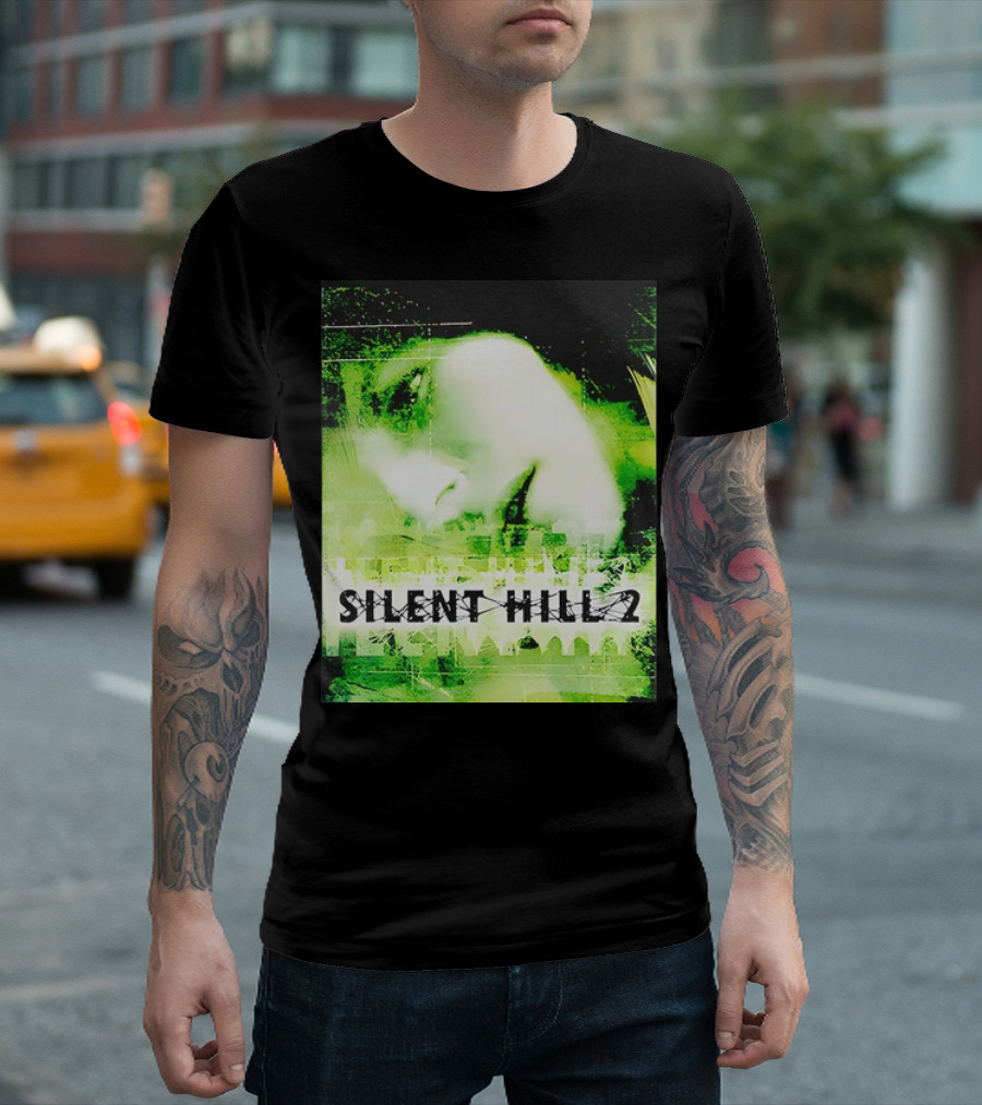 Silent Hill 2 PS2 Cover Green Face T-Shirt
