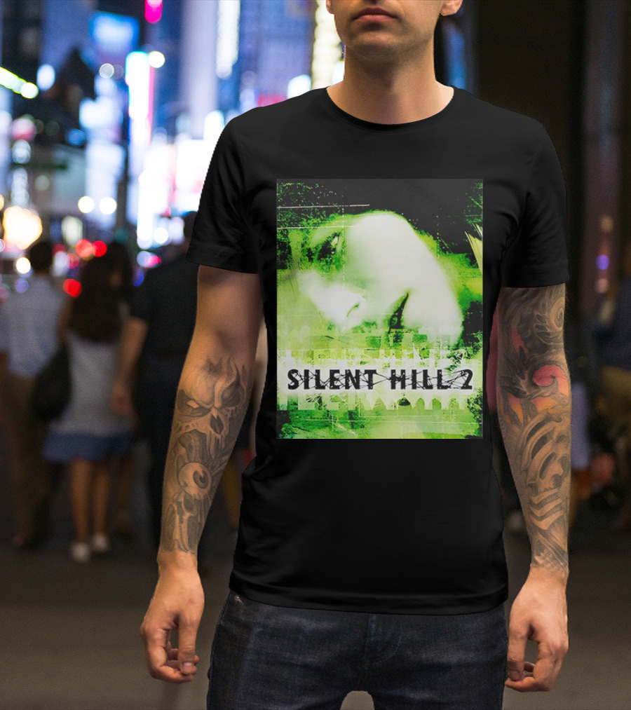 Silent Hill 2 PS2 Cover Green Face T-Shirt