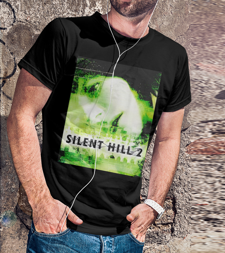 Silent Hill 2 PS2 Cover Green Face T-Shirt