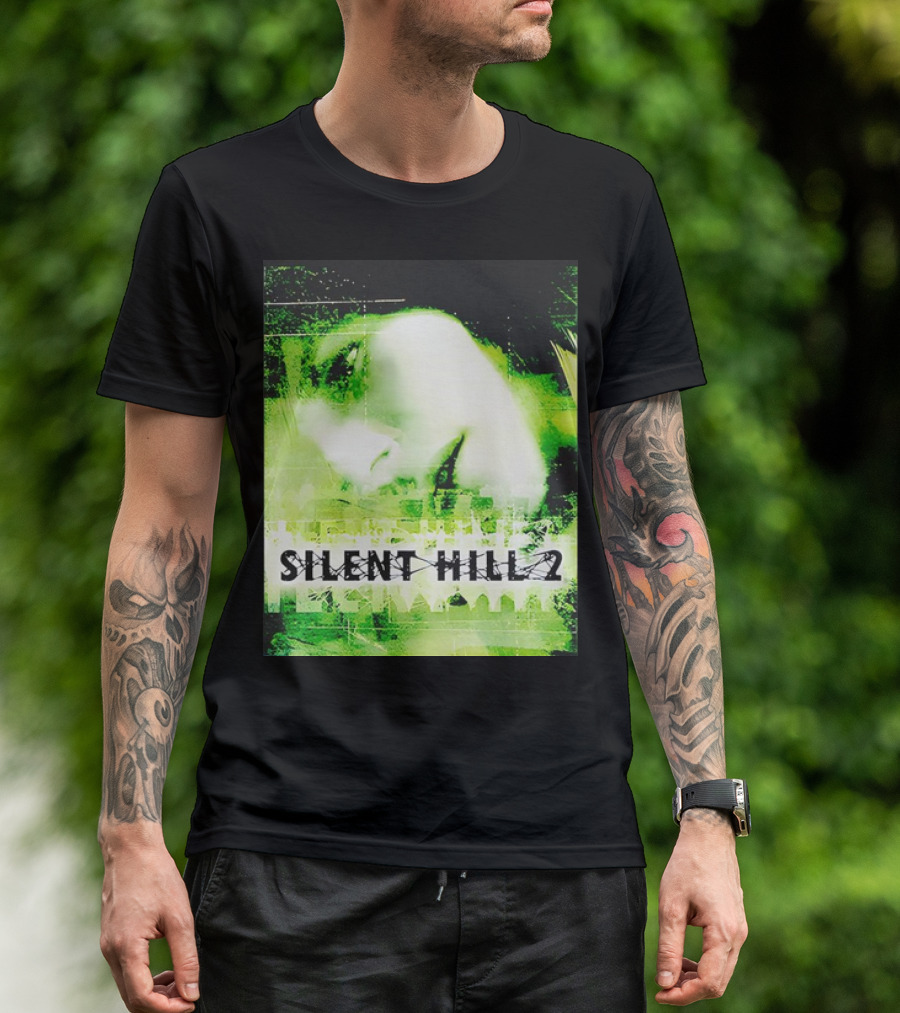 Silent Hill 2 PS2 Cover Green Face T-Shirt