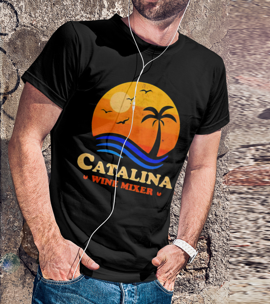 Step Brothers Catalina Wine Mixer Vintage Sunset Palm Island T-Shirt