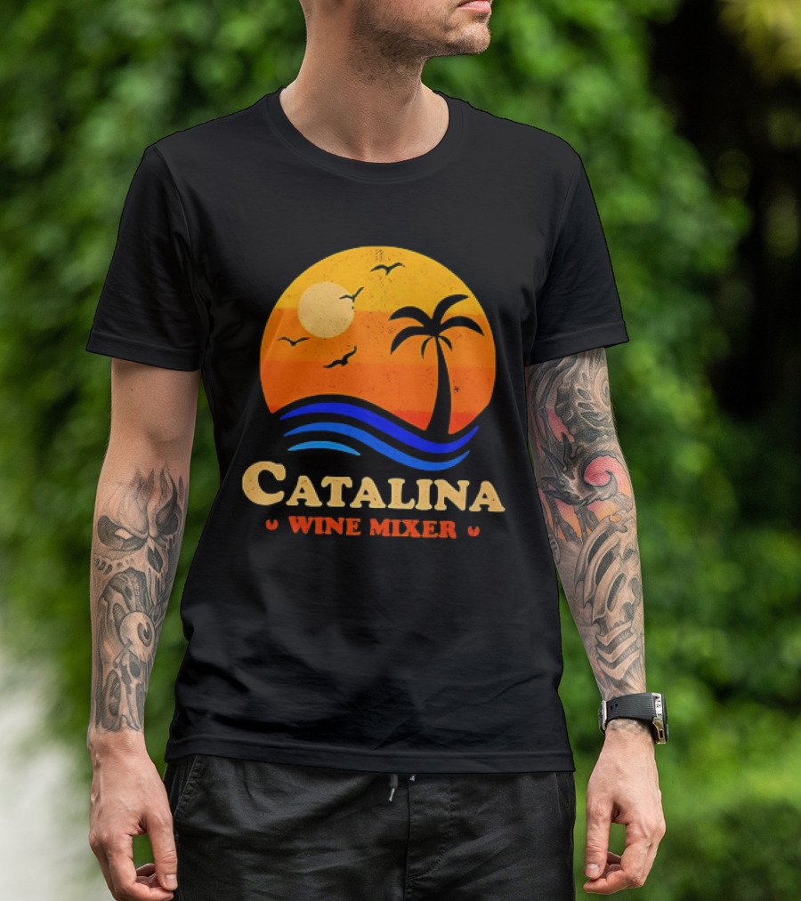 Step Brothers Catalina Wine Mixer Vintage Sunset Palm Island T-Shirt