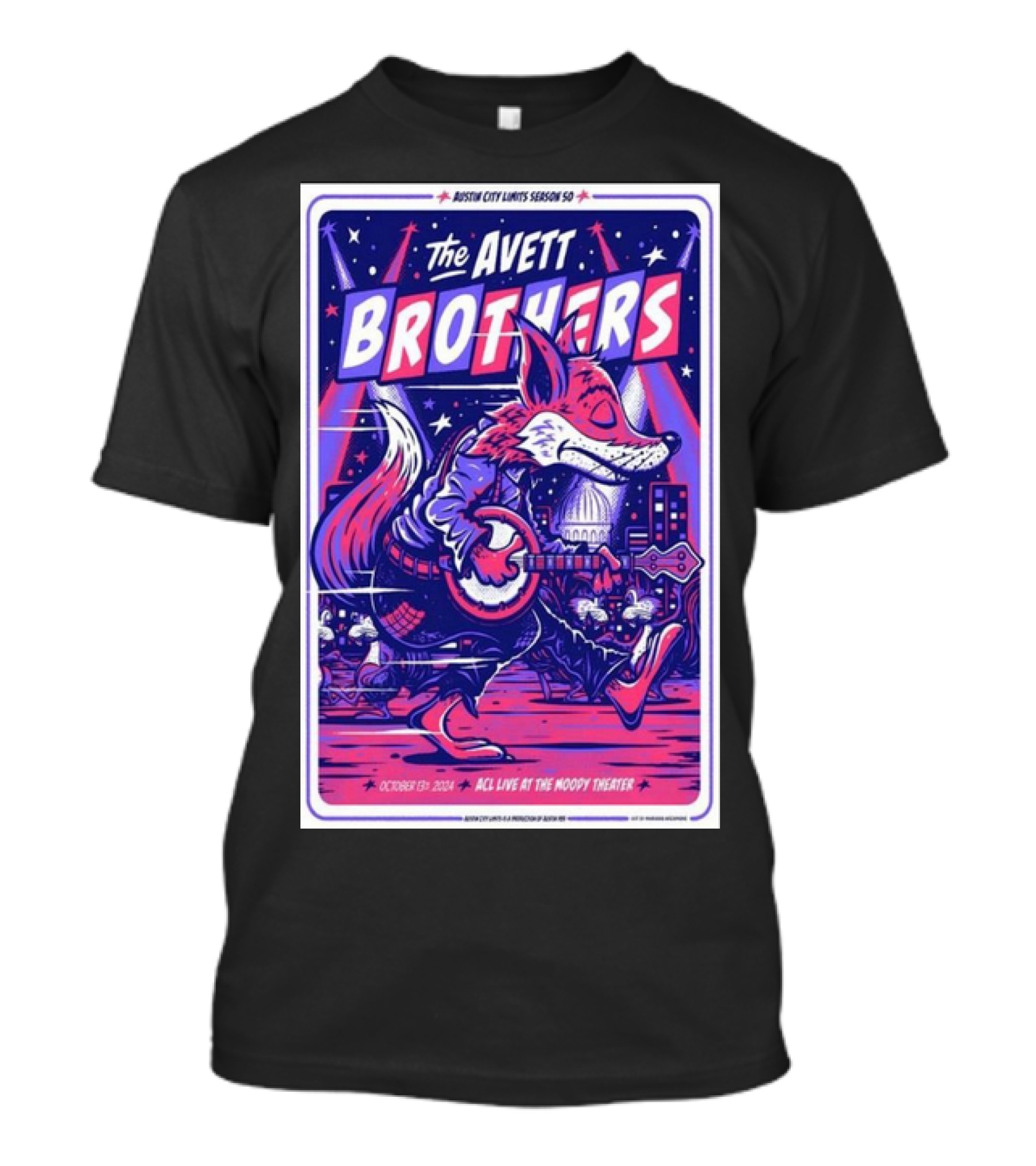The Avett Brothers Austin City Limits 2024 Moody Theater October 13 T-Shirt