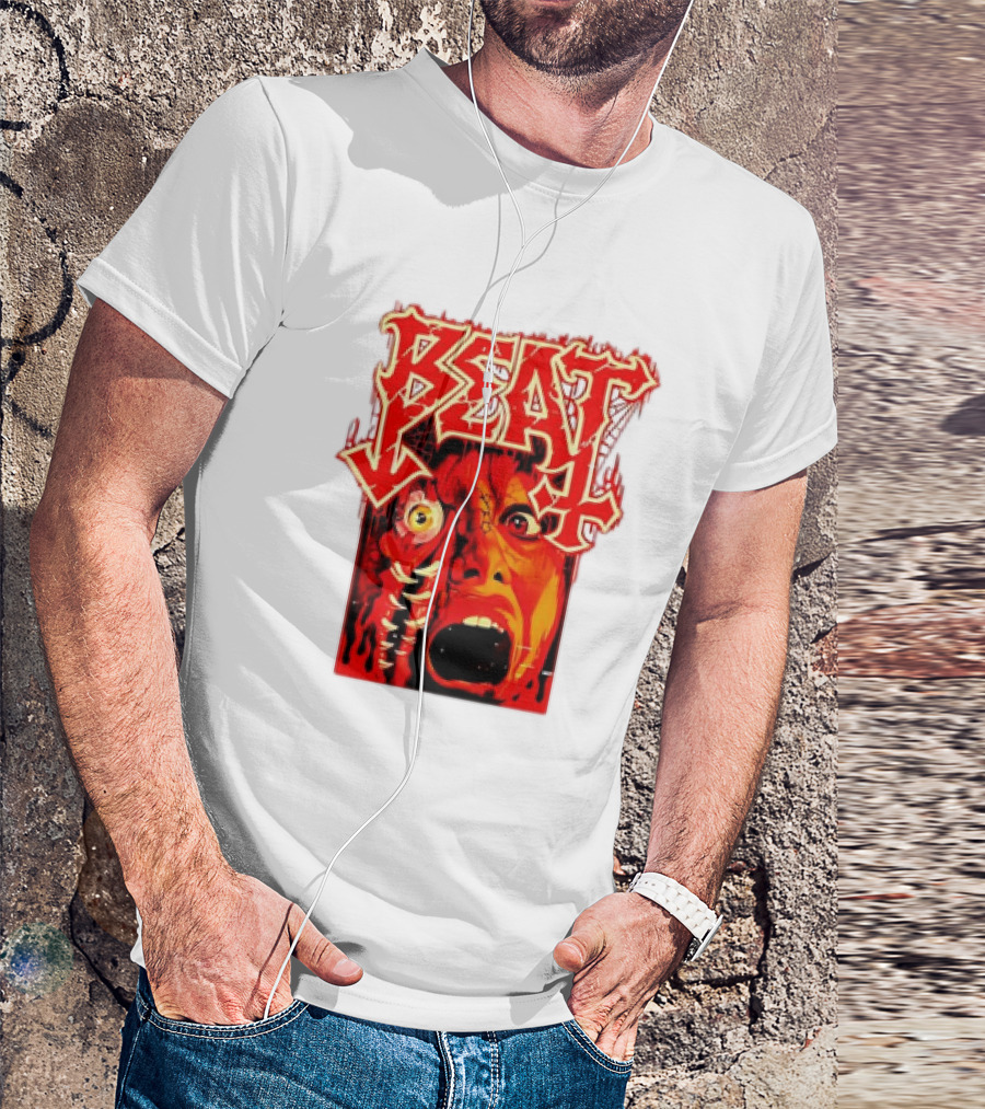 Beat Mutation Horror Zombie Face With Screaming Expression T-Shirt