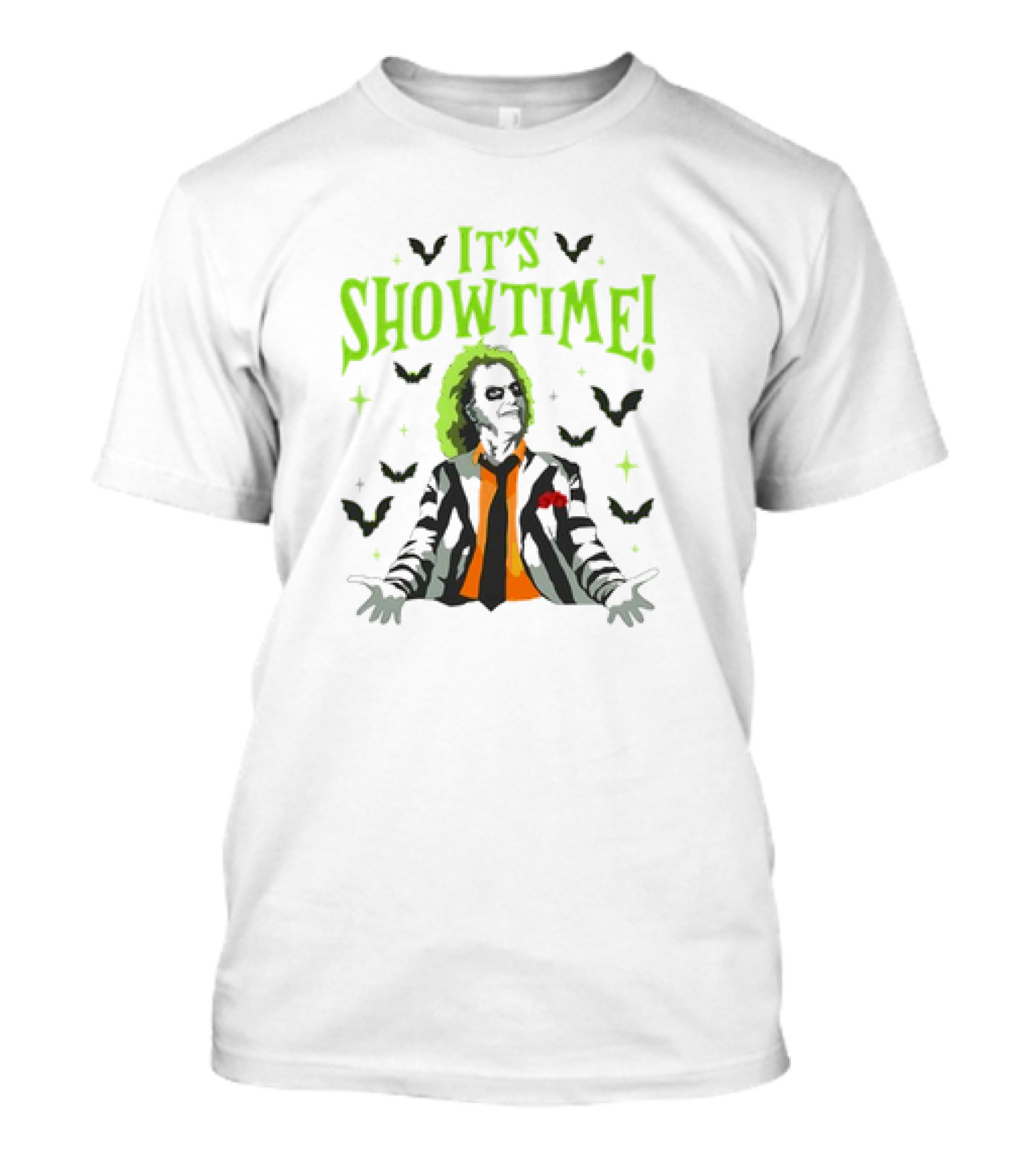 Retro Beetlejuice It's Showtime Halloween Movie T-Shirt