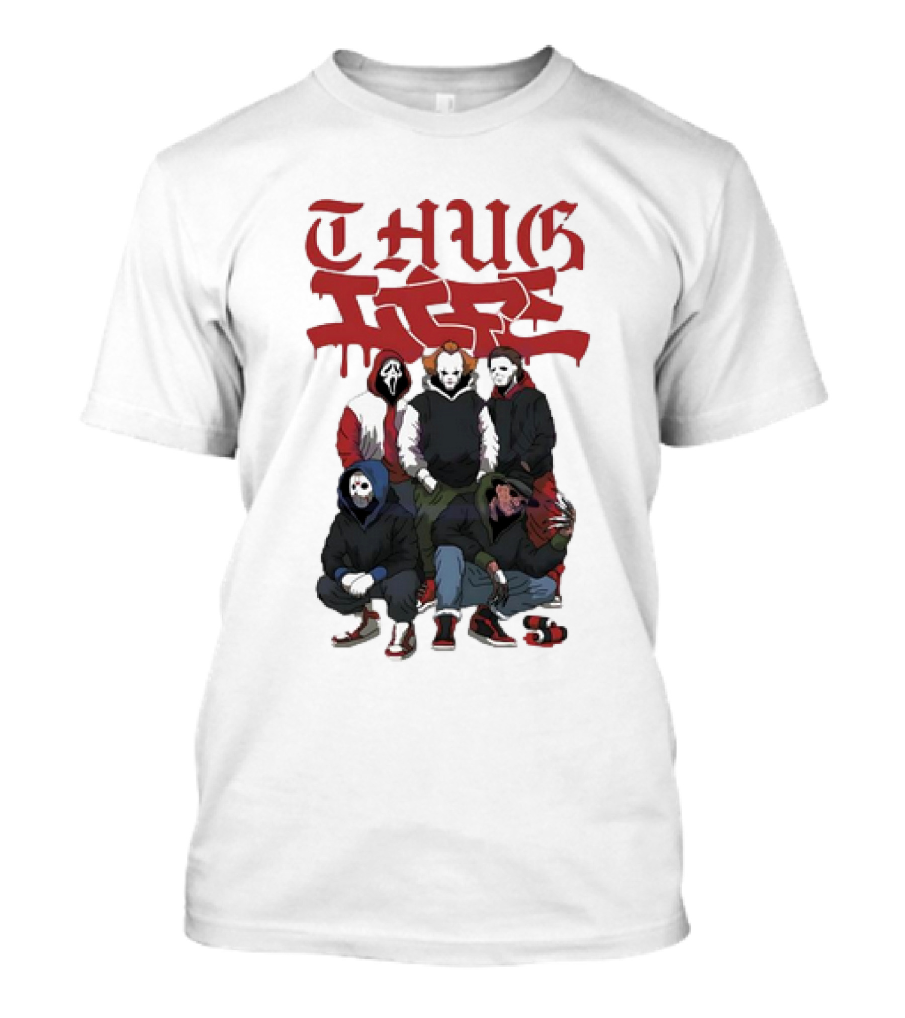 Thug Life Halloween Horror Characters Friday The 13th T-Shirt