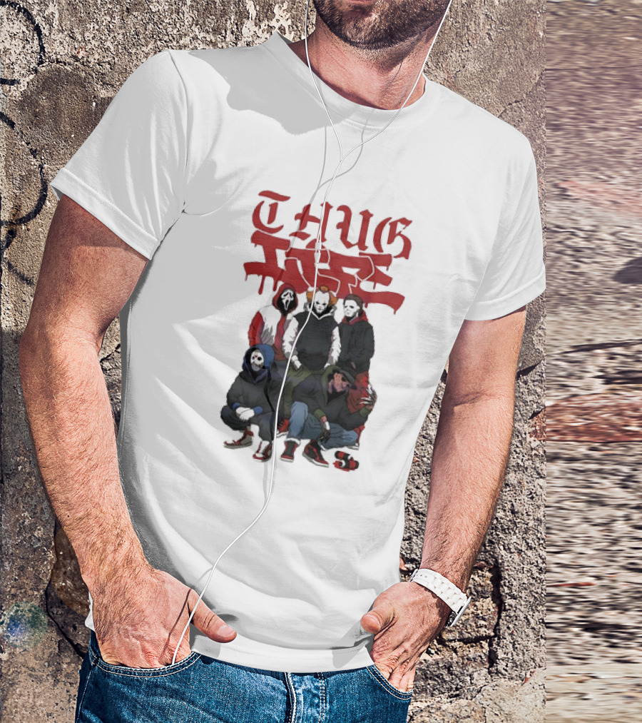 Thug Life Halloween Horror Characters Friday The 13th T-Shirt