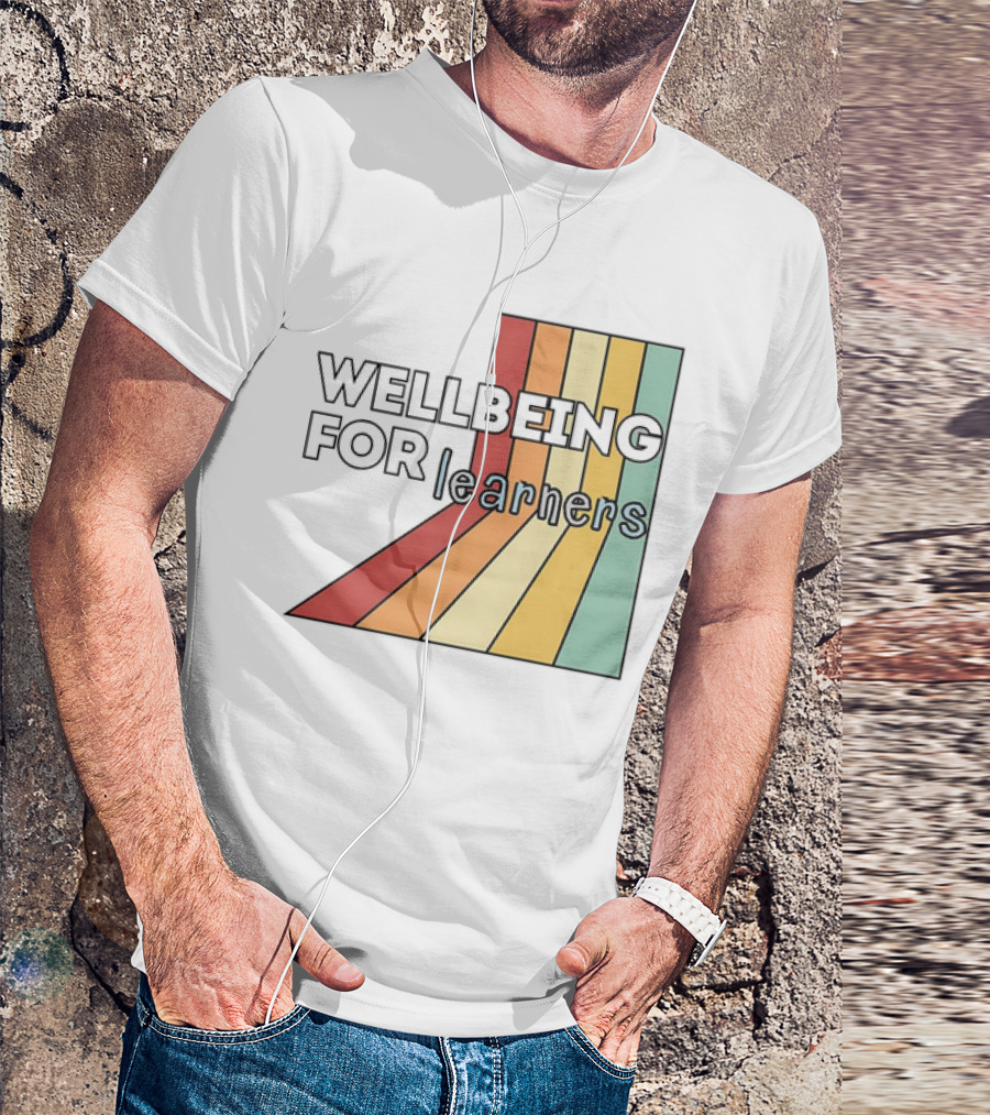 WELLBEING FOR LEARNERS Rainbow Stripes T-Shirt