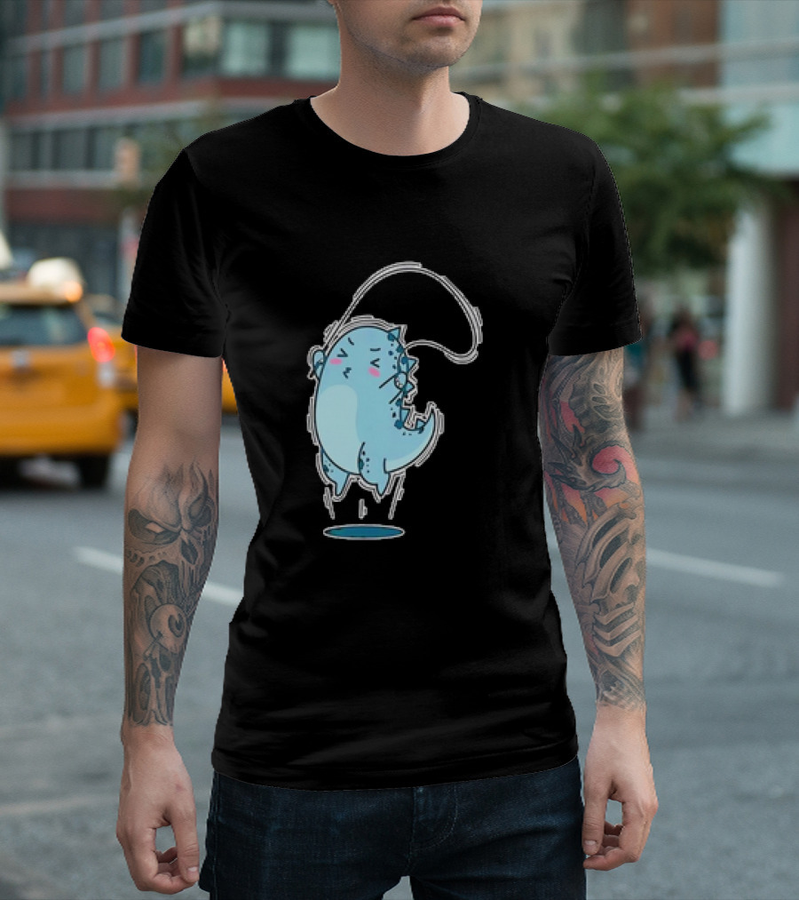 Dino Jumping Rope Adorable Cartoon T-Shirt