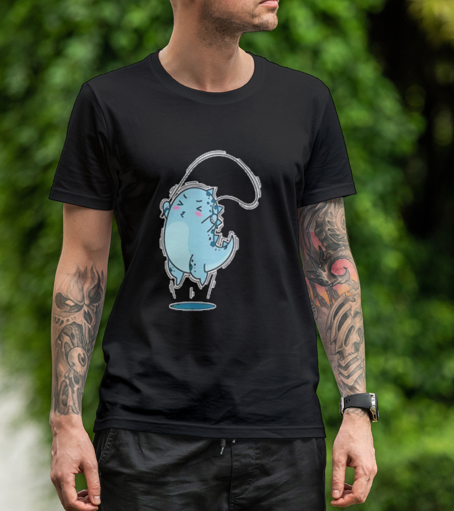 Dino Jumping Rope Adorable Cartoon T-Shirt