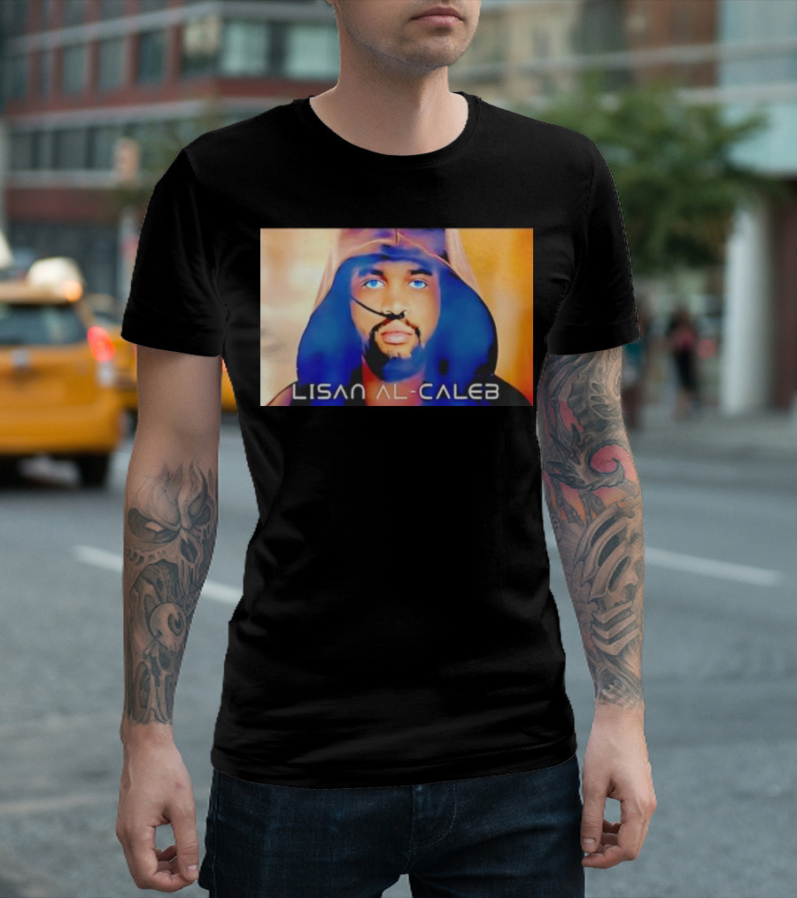 Lisan Al Caleb Blue Hooded T-Shirt