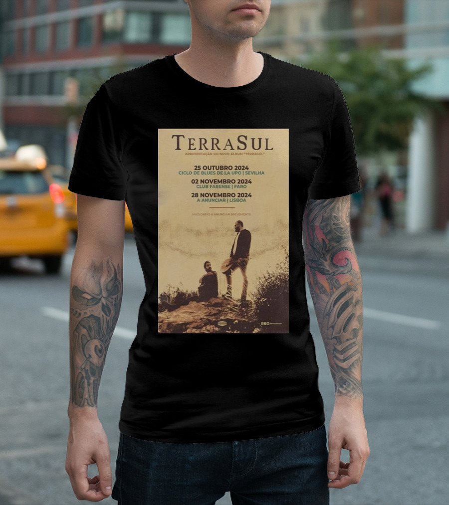 TerraSul Apresentação Do Novo Álbum Ciclo De Blues Da La Upo Sevilha Outubro 2024 Tour T-Shirt