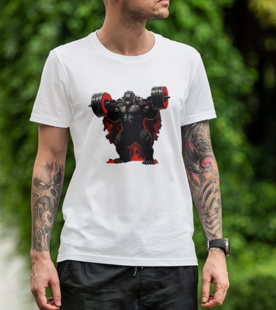 Gorilla Workout Beast Lifting Power Weights Gym T-Shirt