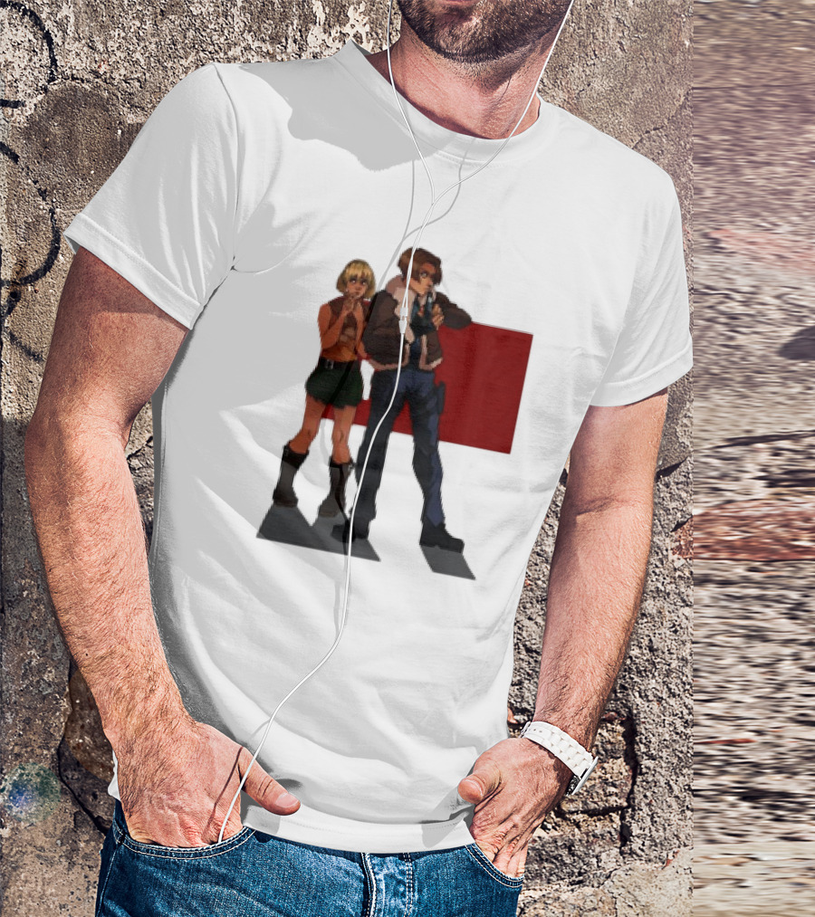 Resident Evil Leon And Ashley Anime Style Duo T-Shirt