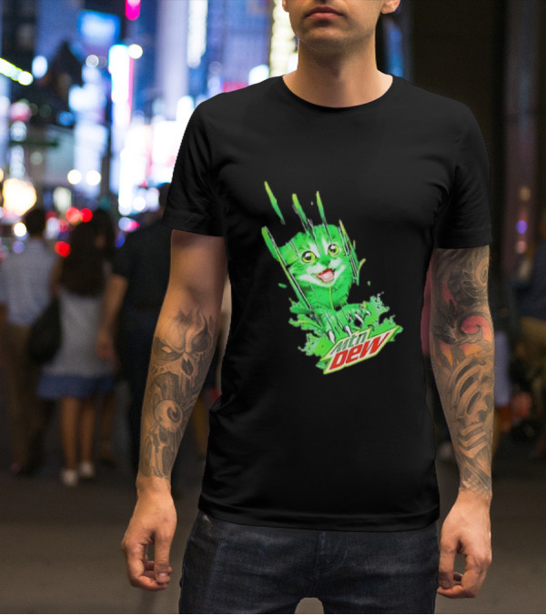 Cat Mtn Dew Mountain Mew Clawing T-Shirt