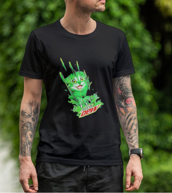 Cat Mtn Dew Mountain Mew Clawing T-Shirt
