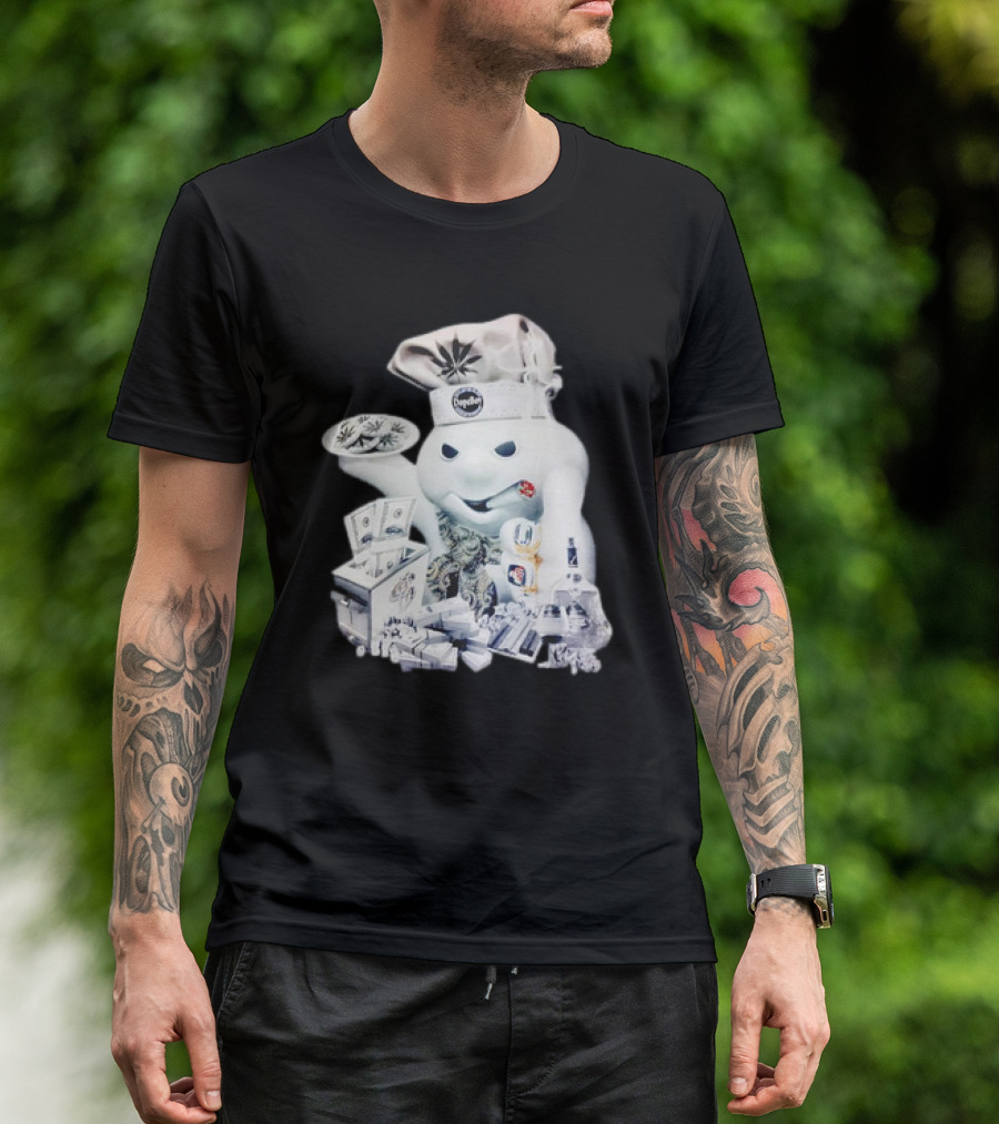 Dopeboy Dough Boy Cannabis Money And Baking Elements T-Shirt