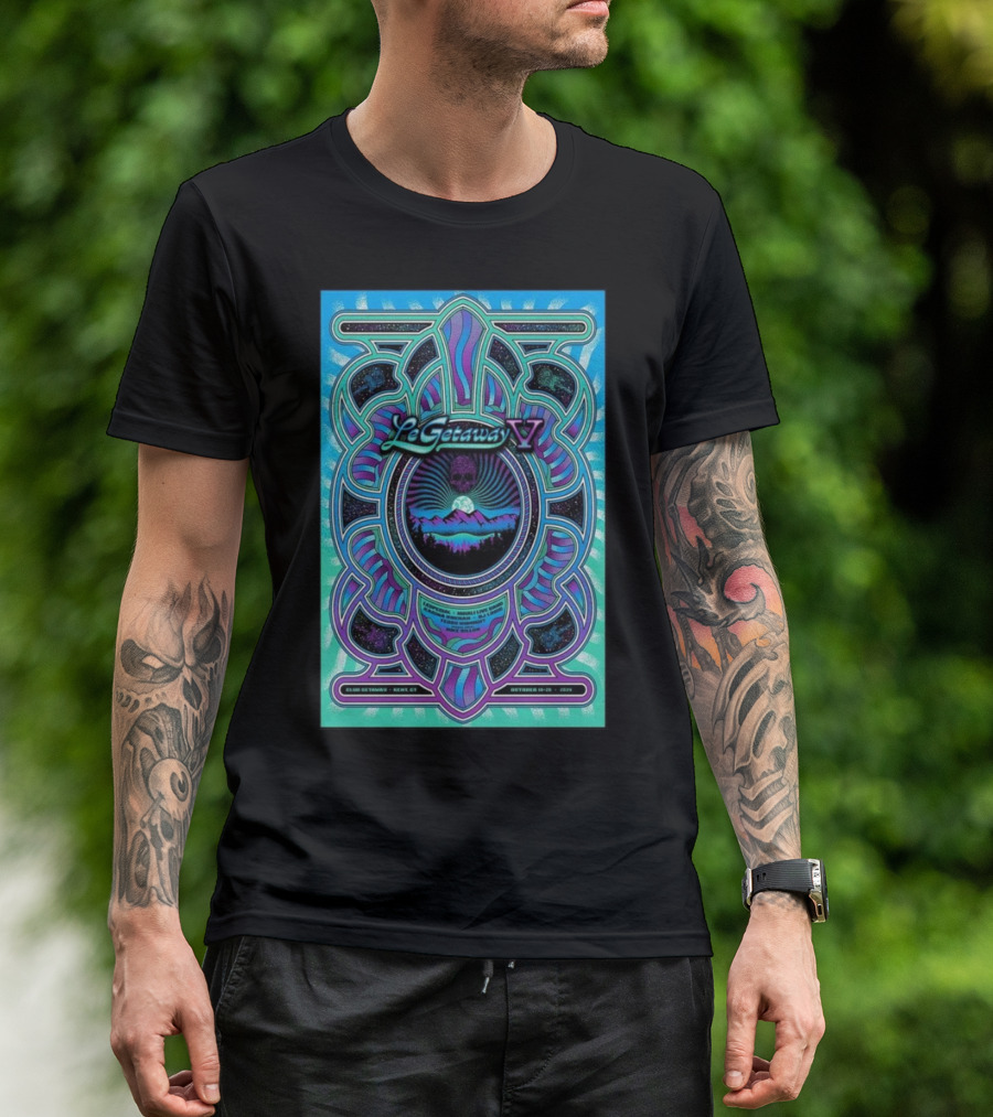 Le Getaway V At Club Getaway Kent CT Oct 18-20 2024 With Psychedelic Mountain Skull T-Shirt