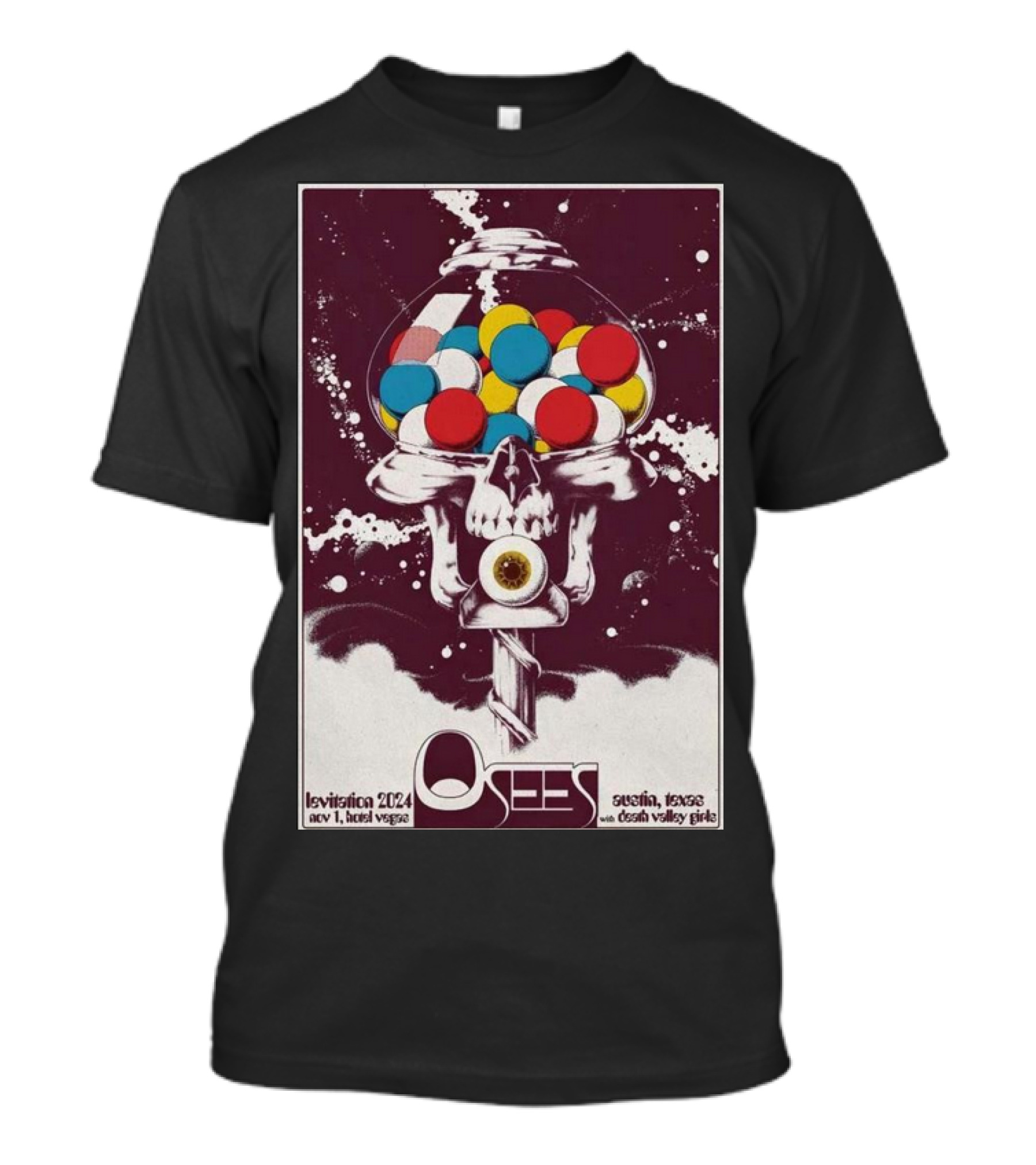 Osees Levitation 2024 Las Vegas Austin Texas Nov 1 With Death Valley Girls Tour T-Shirt