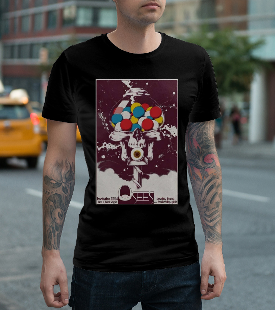 Osees Levitation 2024 Las Vegas Austin Texas Nov 1 With Death Valley Girls Tour T-Shirt