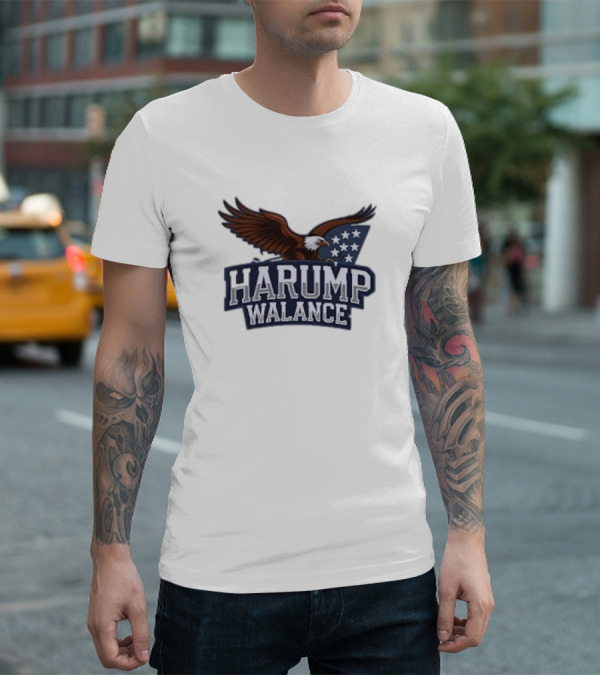 Harump Walance Eagle American Flag Stars T-Shirt