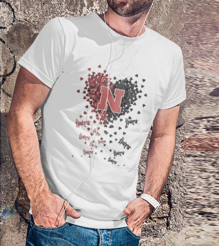 Nebraska Cornhuskers Passionate Heart N Huskers T-Shirt