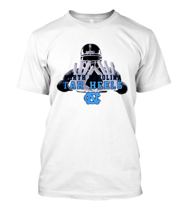 North Carolina Tar Heels Football Helmet Hands T-Shirt
