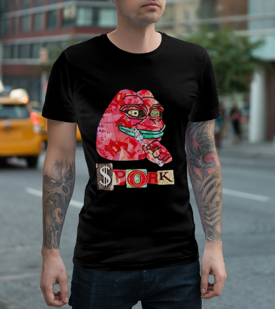 Colombo Spork Pepe Meme Collage Smoking T-Shirt