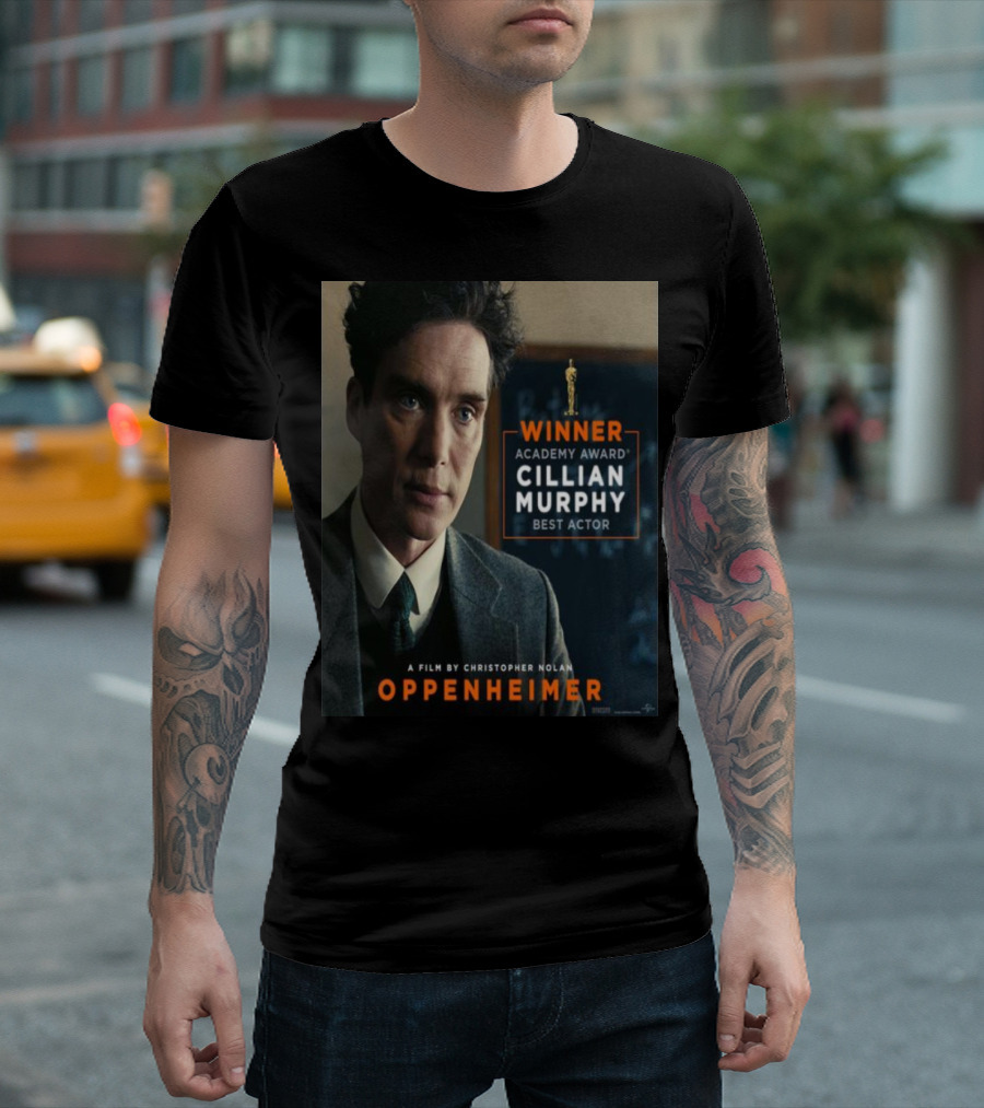 Winner Academy Award Cillian Murphy Best Actor Oppenheimer Film By Christopher Nolan T-Shirt
