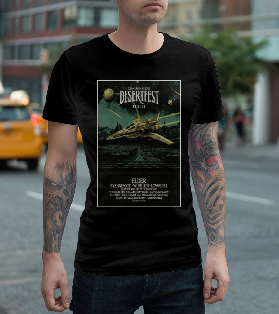 Desertfest Berlin 2025 Featuring Elder Eyehategod Wine Lips Lowrider May 23rd-25th T-Shirt
