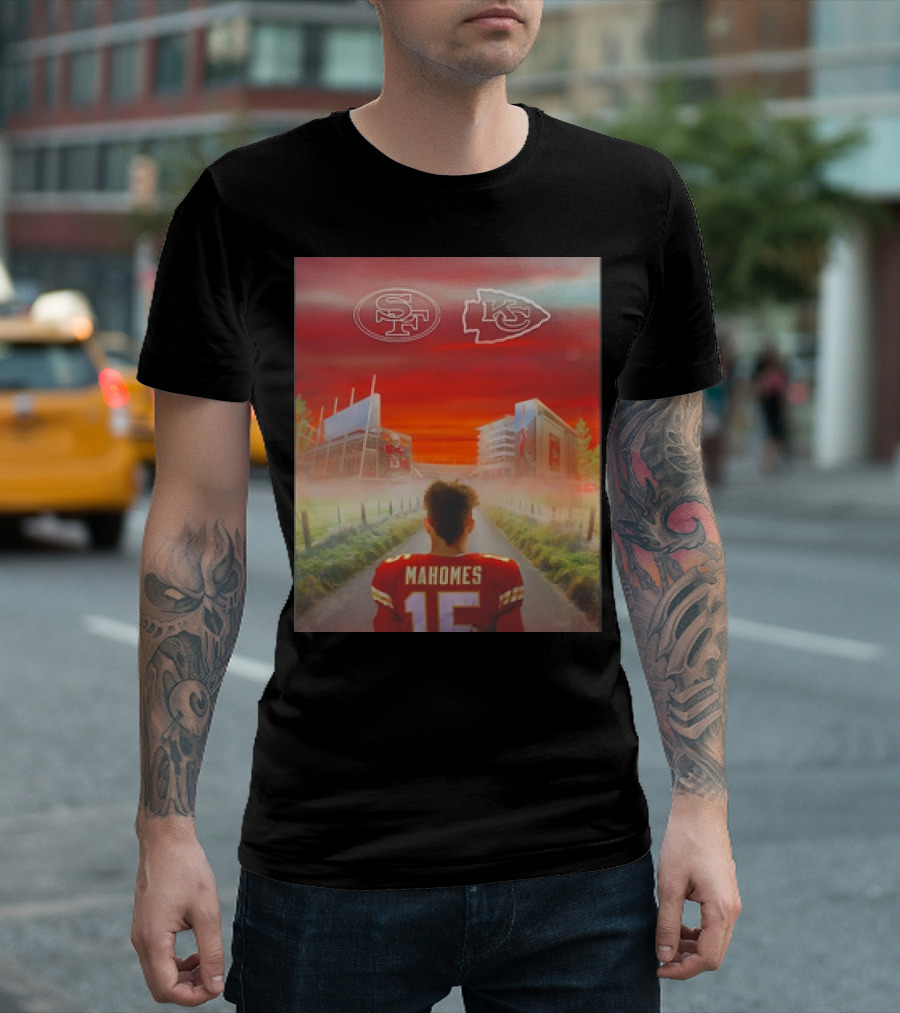 Mahomes Kansas City Chiefs Versus San Francisco 49ers NFL Showdown T-Shirt