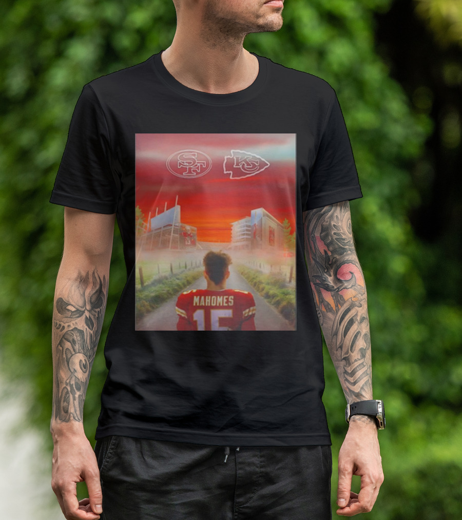 Mahomes Kansas City Chiefs Versus San Francisco 49ers NFL Showdown T-Shirt