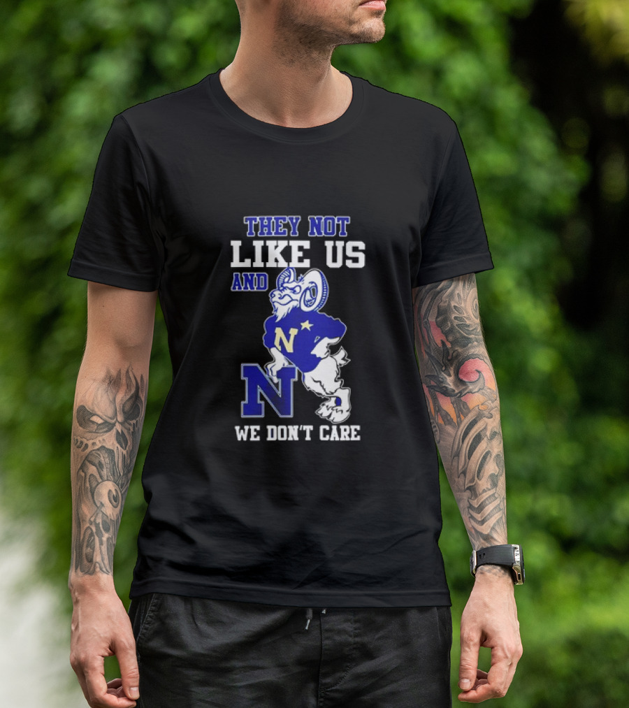 Navy Midshipmen They Not Like Us Goat We Don’t Care T-Shirt