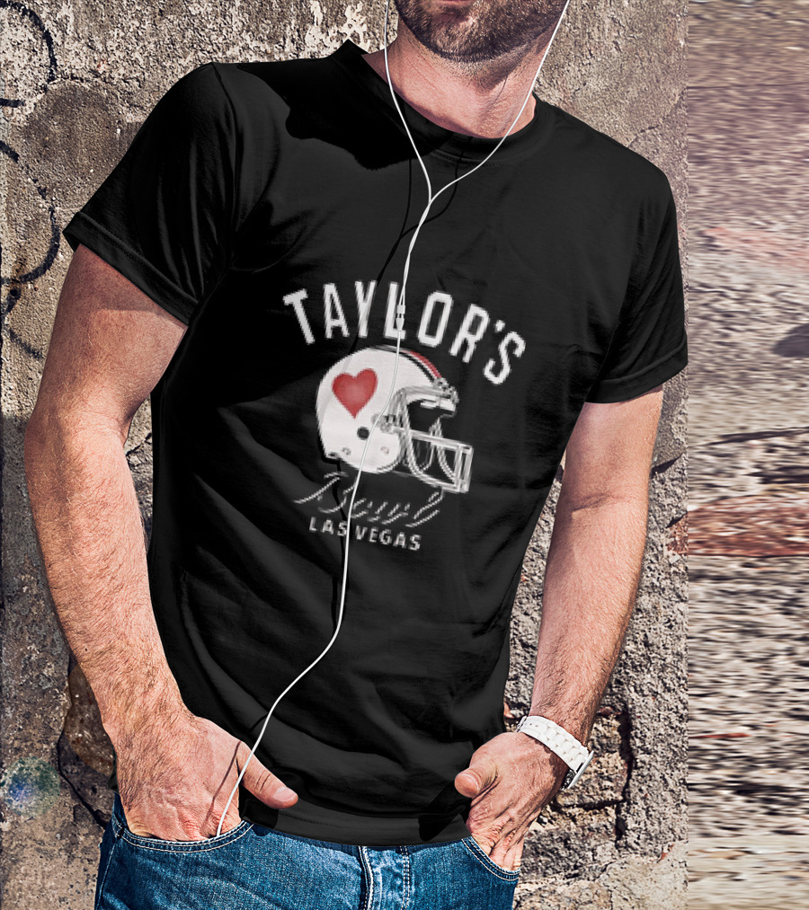 TAYLOR'S Bowl Las Vegas Football Helmet Heart T-Shirt