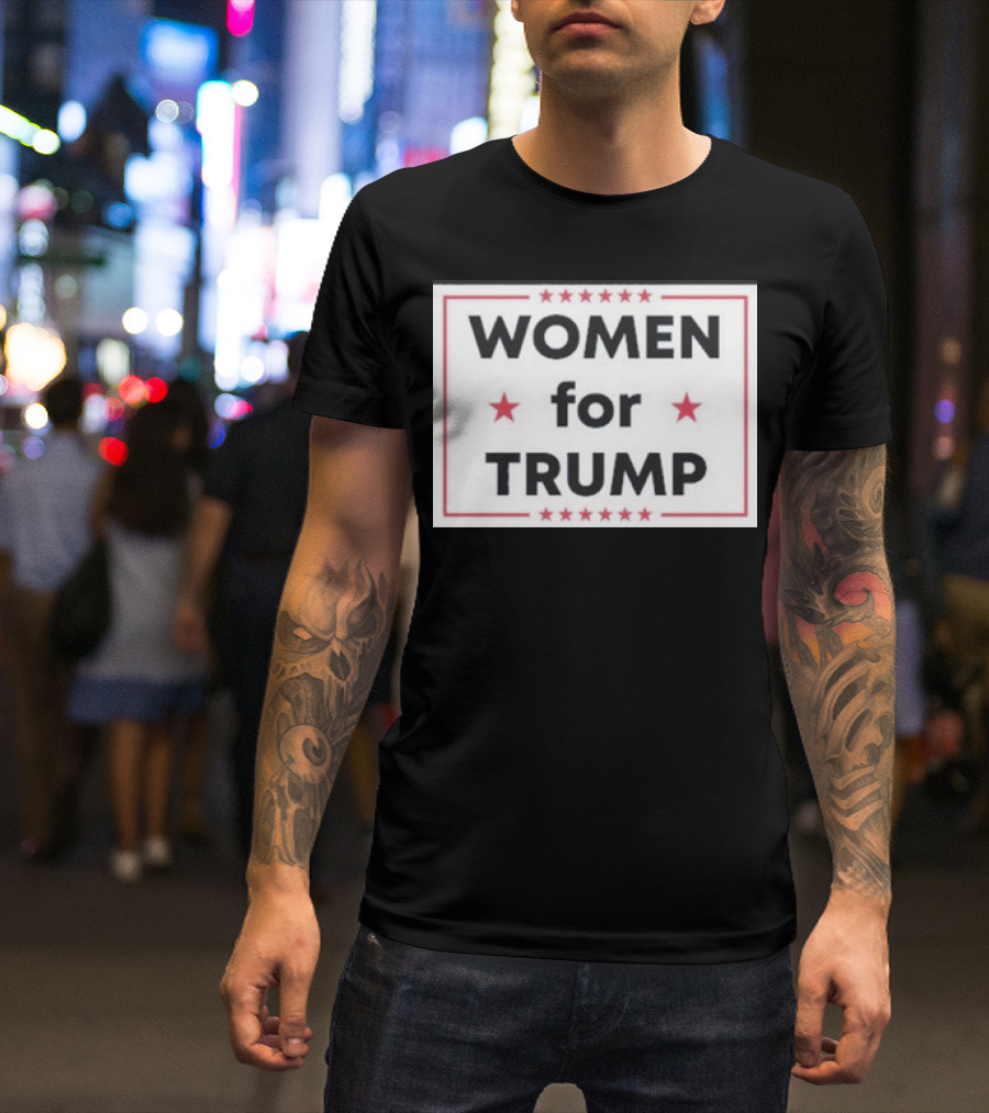 Women For Trump Stars Border T-Shirt