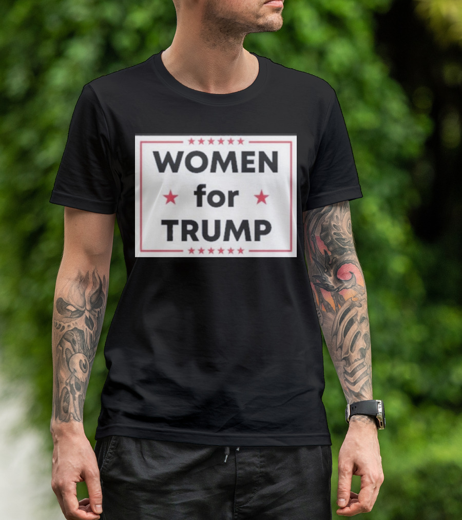 Women For Trump Stars Border T-Shirt