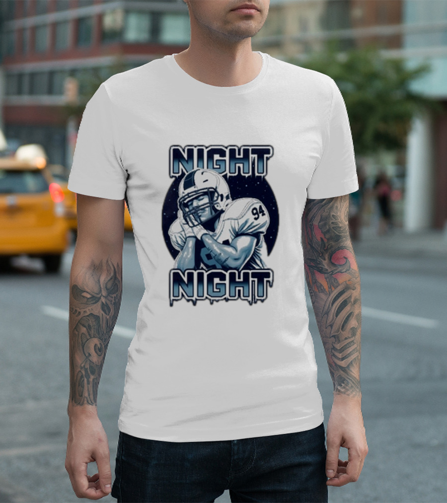 Night Night Ceman Ryan Barker 94 Football Player T-Shirt