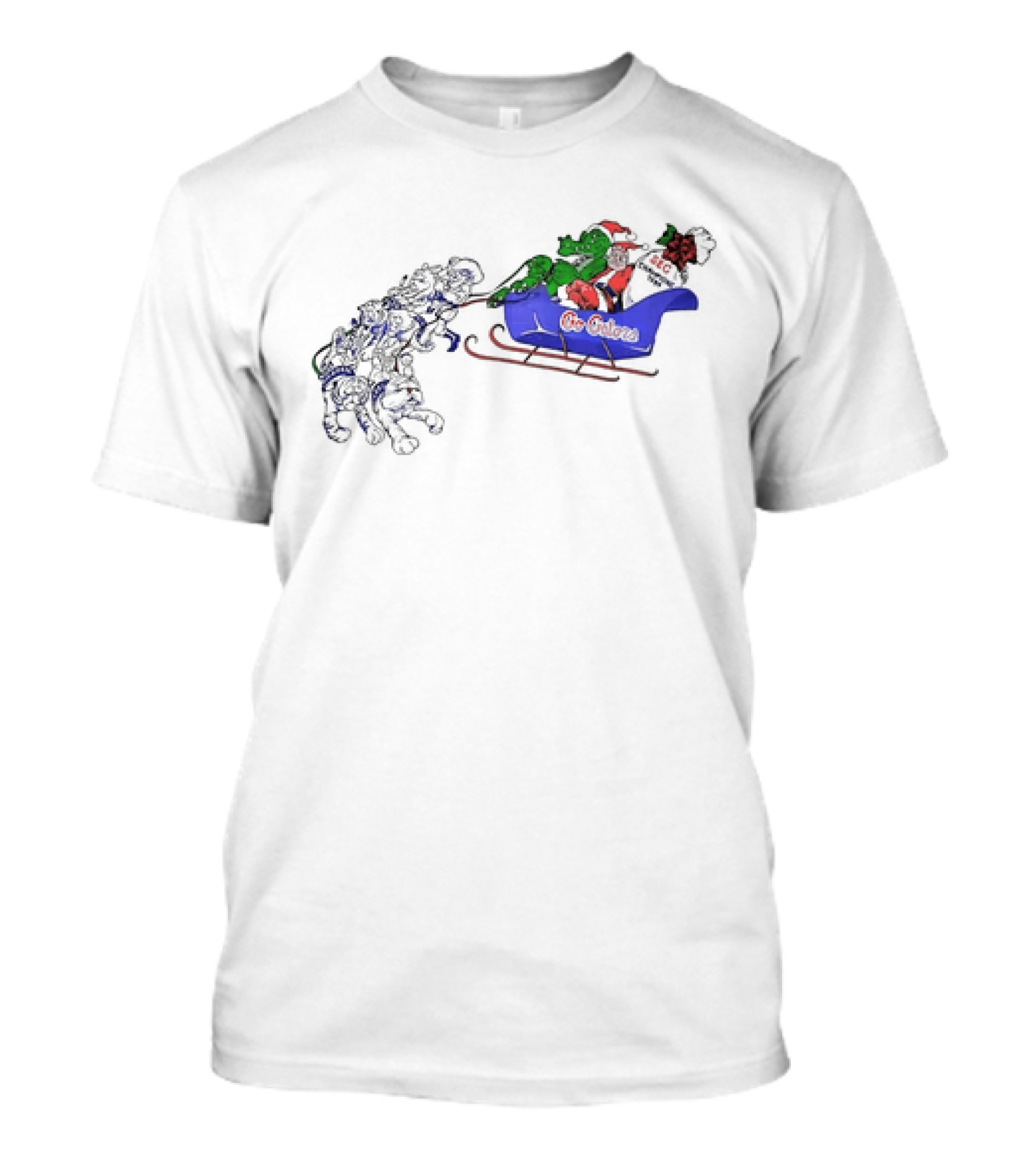 Florida Gators Go Gators Christmas Sleigh Ride 1984 SEC Champions Vintage T-Shirt
