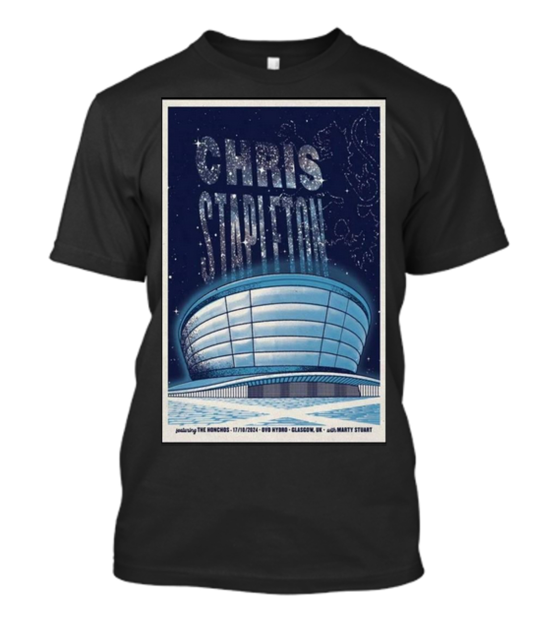 Chris Stapleton Featuring The Honchos Marty Stuart 17 10 2024 OVO Hydro Glasgow UK Concert T-Shirt
